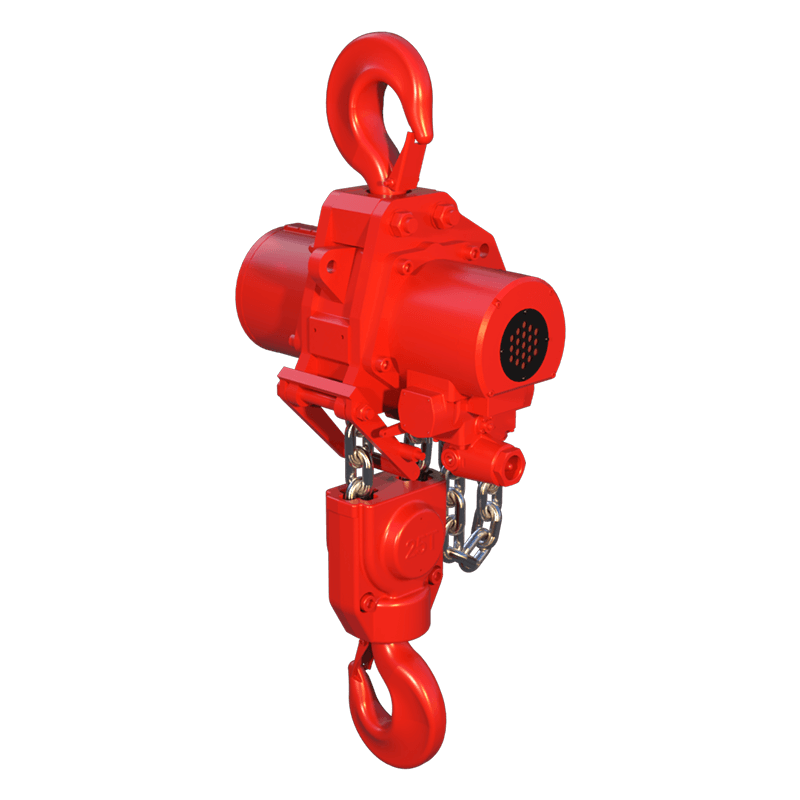 Red Rooster 25 tonne hook suspension air hoist TMH-25T for large scale lifting operations