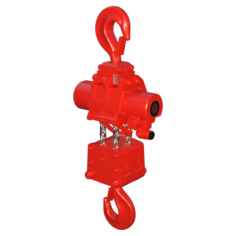 Red Rooster 60 tonne hook suspension air hoist TMH -60T designed for ultra heavy load lifting applications
